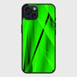 Чехол силиконовый для Apple iPhone 15 матовый Зеленый неон
