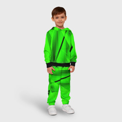 Детский костюм с толстовкой 3D Зеленый неон - фото 2
