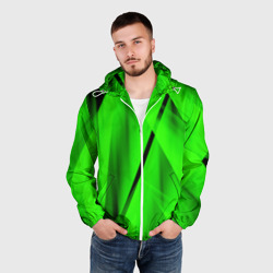 Мужская ветровка 3D Зеленый неон - фото 2