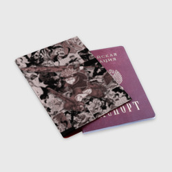 Обложка для паспорта матовая кожа Asta manga monochrome pages - фото 2