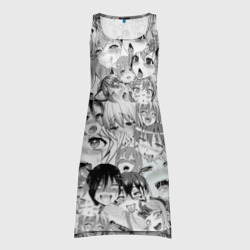 Платье-майка 3D Ahegao monochrome паттерн