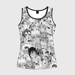 Женская майка 3D Ahegao monochrome паттерн