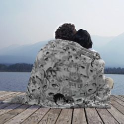 Плед 3D Ahegao monochrome паттерн - фото 2