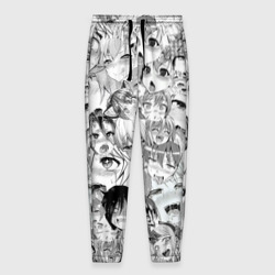 Мужские брюки 3D Ahegao monochrome паттерн