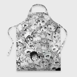 Фартук 3D Ahegao monochrome паттерн