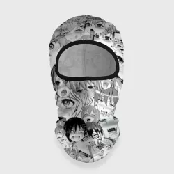 Балаклава 3D Ahegao monochrome паттерн