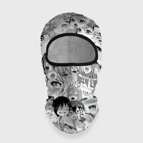 Балаклава 3D Ahegao monochrome паттерн