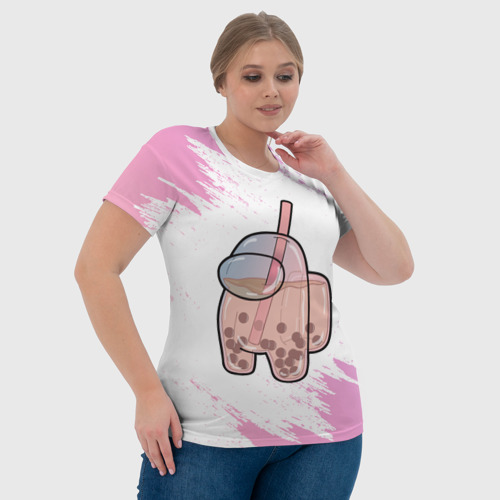 Женская футболка 3D Among Us cocktail, цвет 3D печать - фото 6