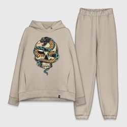 Женский костюм хлопок Oversize Snake & Skull