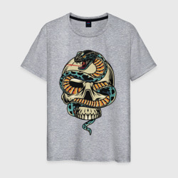 Мужская футболка хлопок Snake & Skull