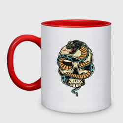 Кружка двухцветная Snake & Skull