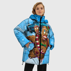 Женская зимняя куртка Oversize Пряничный человек - фото 2