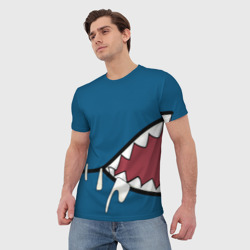 Мужская футболка 3D Гавр Гура Gawr Gura костюм акулы - фото 2
