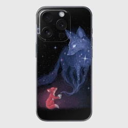 Чехол для iPhone 15 Pro Max силиконовый с защитой камеры Лиса и ее дух