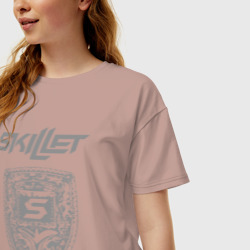 Женская футболка хлопок Oversize Skillet - фото 2