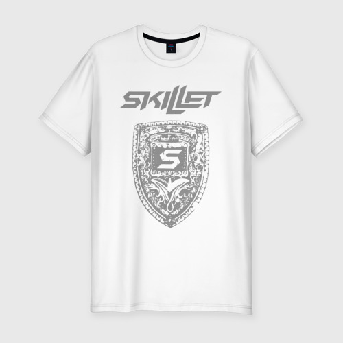 Мужская приталенная футболка из хлопка с принтом Skillet, вид спереди №1