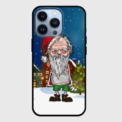 Чехол для iPhone 13 Pro Уставший Санта