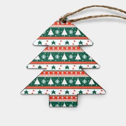 Игрушка деревянная Ёлочка Новогодний стиль