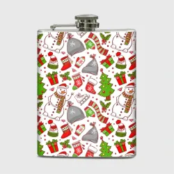 Фляга Новогодний фон