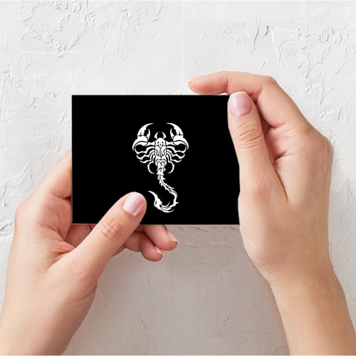 Поздравительная открытка Скорпион, цвет белый - фото 3