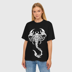 Женская футболка oversize 3D Скорпион - фото 2