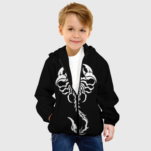 Детская куртка 3D Скорпион, цвет черный - фото 3
