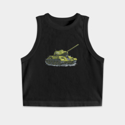 Женская укороченная майка-топ хлопок Танк П-81