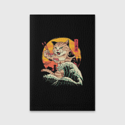 Обложка для паспорта матовая кожа Японский кот