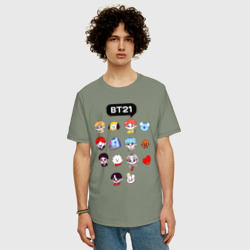 Мужская футболка хлопок Oversize BTS BT21 - фото 2