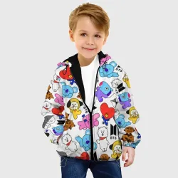 Детская куртка 3D BTS BT21 паттерн персонажи-маскоты БТС - фото 2
