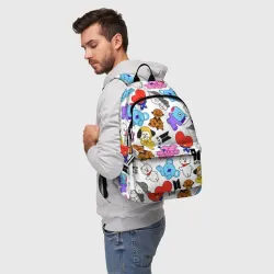 Рюкзак 3D BTS BT21 паттерн персонажи-маскоты БТС - фото 2