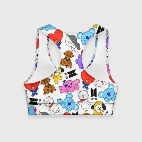 Женский спортивный топ 3D BTS BT21, цвет 3D печать - фото 2