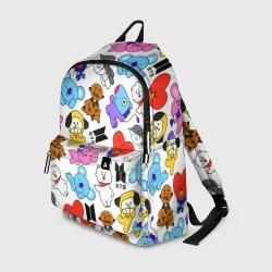 Рюкзак 3D BTS BT21 паттерн персонажи-маскоты БТС