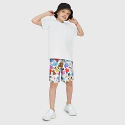 Детские спортивные шорты 3D BTS BT21 паттерн персонажи-маскоты БТС - фото 2
