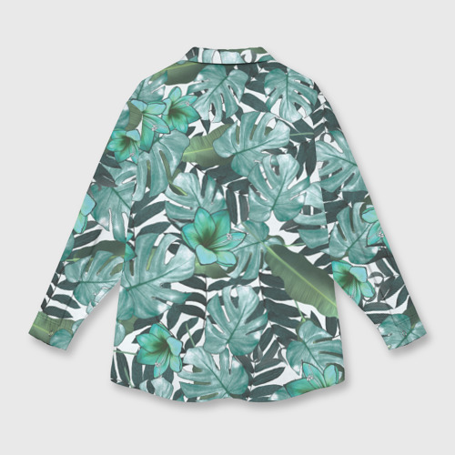 Женская рубашка oversize 3D с принтом Ленивец Йог, вид сзади #1