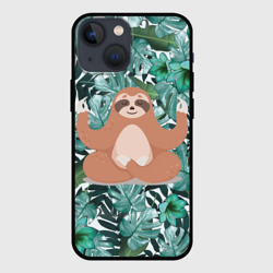 Чехол для iPhone 13 mini Ленивец Йог