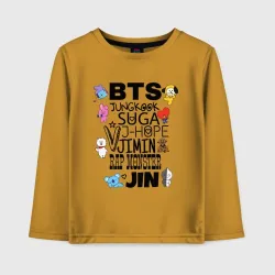 Детский лонгслив хлопок BTS BT21
