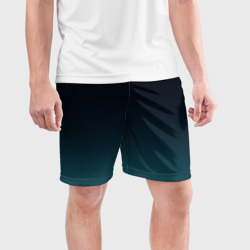 Мужские шорты спортивные Градиент темно-зеленый - фото 2