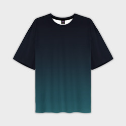Мужская футболка oversize 3D Градиент темно-зеленый