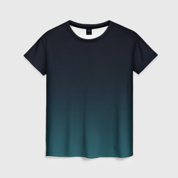 Женская футболка 3D Градиент темно-зеленый