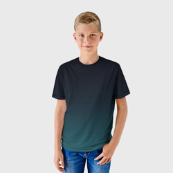 Детская футболка 3D Градиент темно-зеленый - фото 2