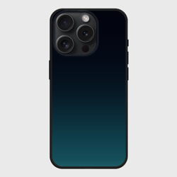 Чехол силиконовый для Apple iPhone 15 Pro матовый Градиент темно-зеленый