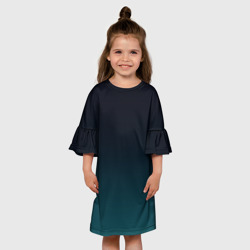 Детское платье 3D Градиент темно-зеленый - фото 2