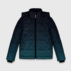 Градиент темно-зеленый – Зимняя куртка для мальчиков с принтом купить