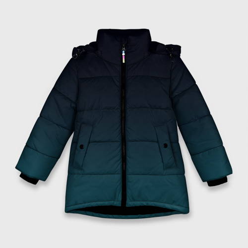 Зимняя куртка для девочек с принтом GRADIENT, вид спереди №1