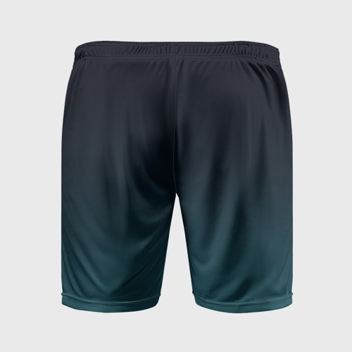 Мужские шорты спортивные Градиент темно-зеленый, цвет 3D печать - фото 2
