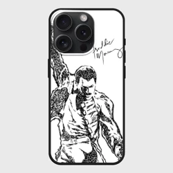 Чехол силиконовый для Apple iPhone 15 Pro Мax матовый Freddie Mercury