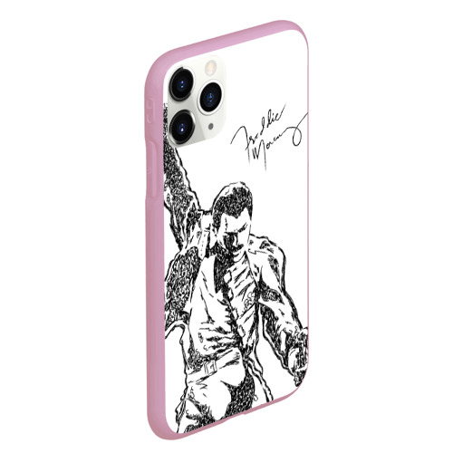 Чехол для iPhone 11 Pro Max матовый Freddie Mercury, цвет розовый - фото 3