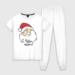 Женская пижама хлопок С Новым годом дед Мороз
