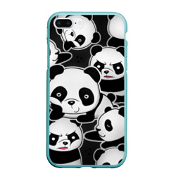Чехол для iPhone 7Plus/8 Plus матовый Смешные панды